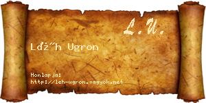 Léh Ugron névjegykártya