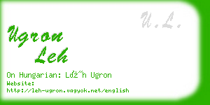 ugron leh business card